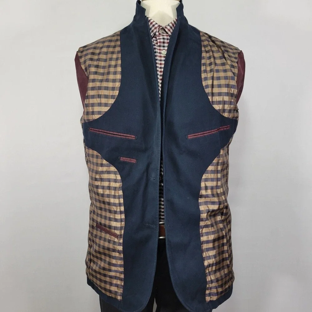 Daniel Cremieux Men's Sport Coat Blazer Two Button Navy Cotton Twill Size Large‎